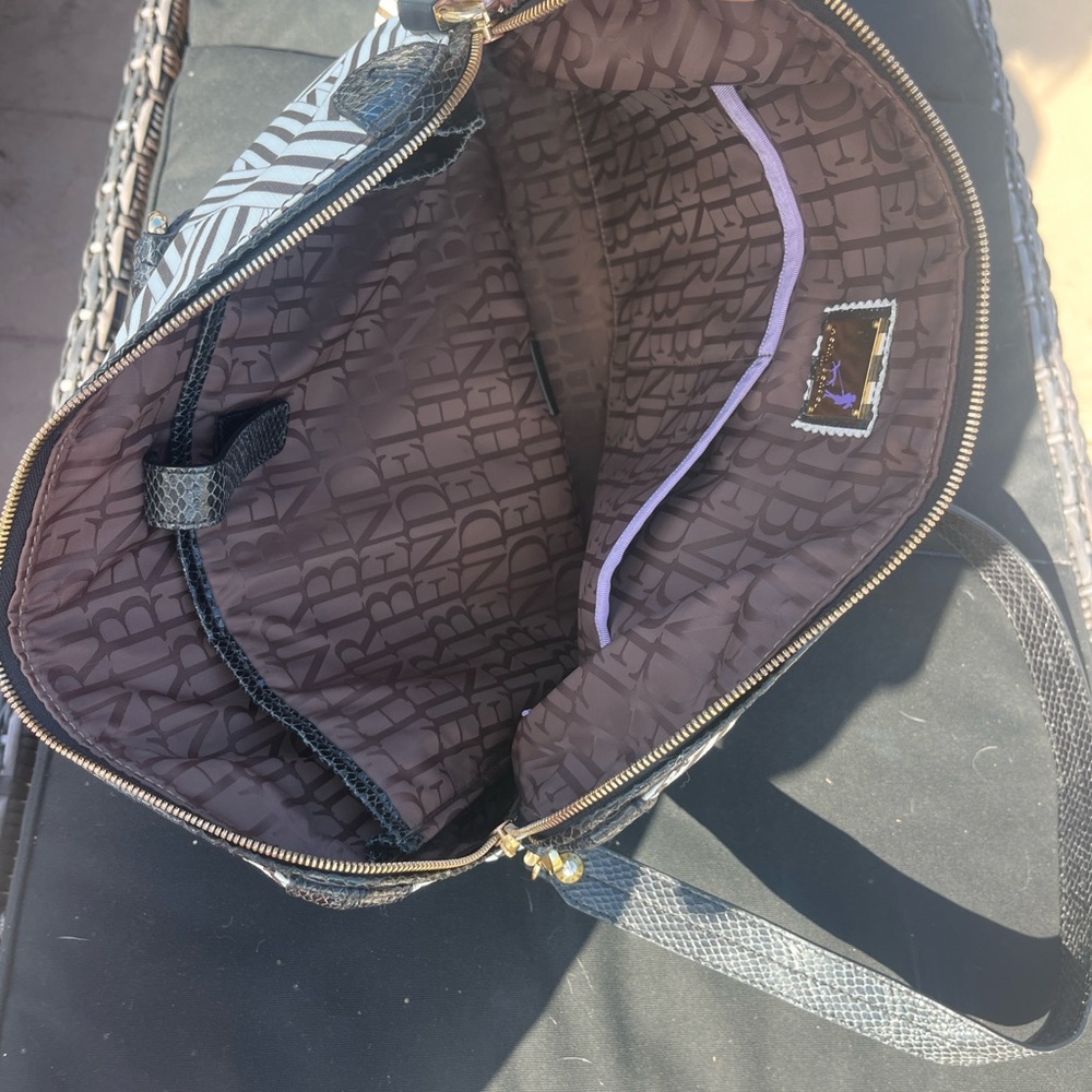 Henri Bendel Disturbed Stripped Briefcase/Laptop Bag - Picture 12 of 17